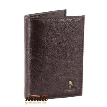 Skórzany portfel męski PUCCINI P-1696 brązowy pojemny